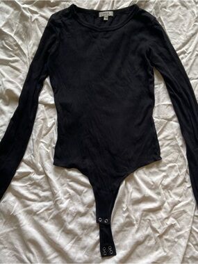 Agolde Black Long Sleeve Bodysuit